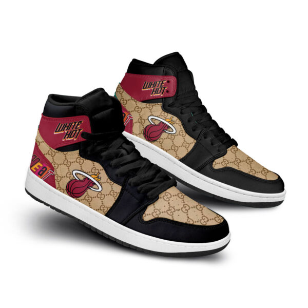 Tubopro Miami Heat AJ1 High Sneakers Shoes For Men And Women - Image 2