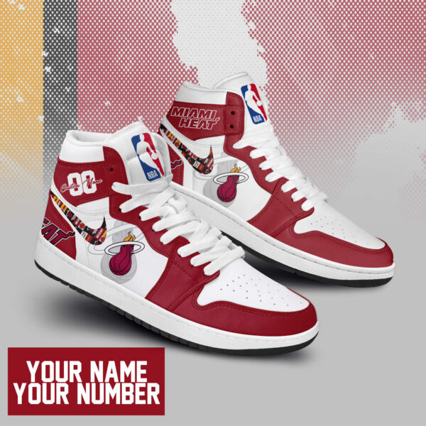 Tubopro Miami Heat AJ1 High Sneakers Shoes For Men And Women