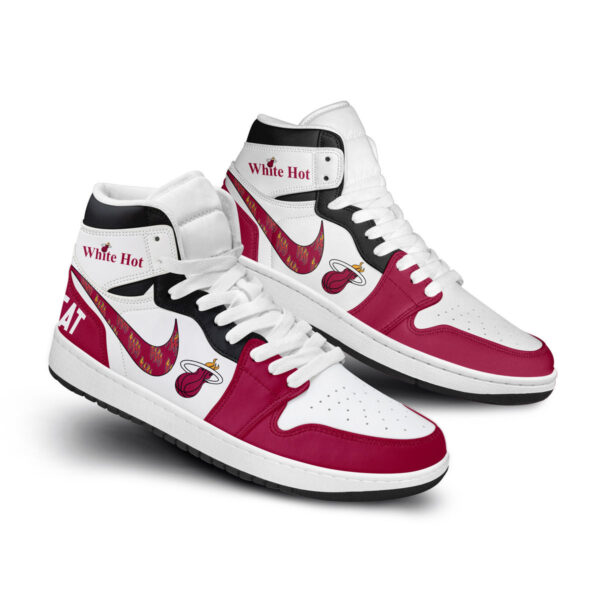 Tubopro Miami Heat AJ1 High Sneakers Shoes For Men And Women - Image 3