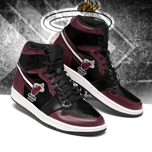 Tubopro Miami Heat NBA AJ1 High Sneakers Shoes For Men And Women - Image 2