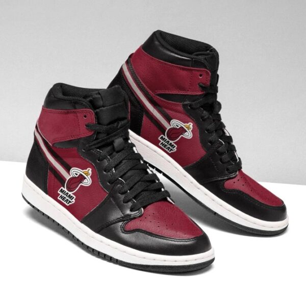 Tubopro Miami Heat NBA AJ1 High Sneakers Shoes For Men And Women - Image 2