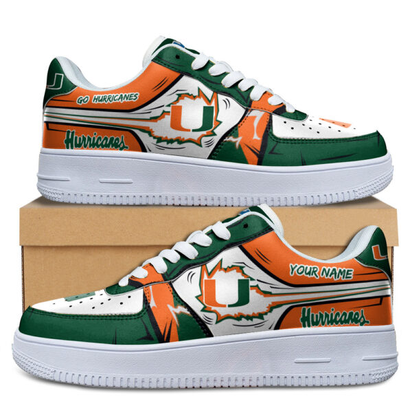 Tubopro Miami Hurricanes Air Low-Top Sneakers Shoes For Men And Women