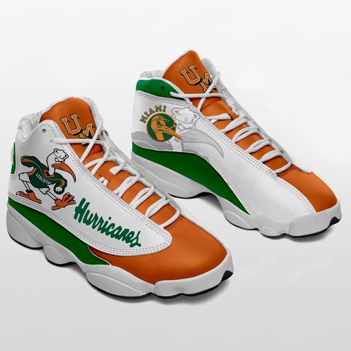 Tubopro Miami Hurricanes AJ13 Sneakers Shoes For Men And Women