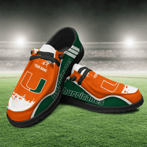 Tubopro Miami Hurricanes Hey Dude Shoes For Men And Women - Image 2