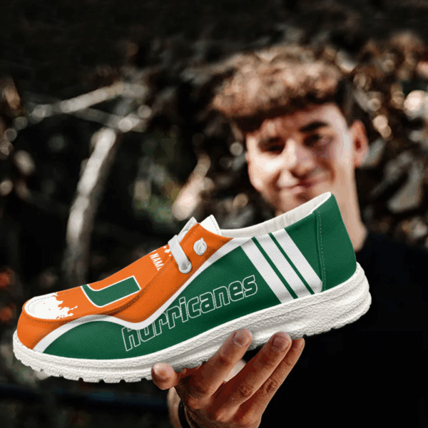 Tubopro Miami Hurricanes Hey Dude Shoes For Men And Women - Image 3