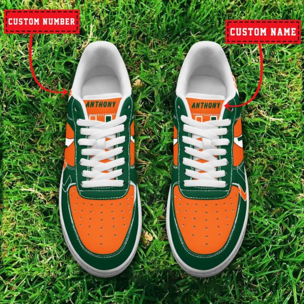 Tubopro Miami Hurricanes NCAA Air Low-Top Sneakers Shoes For Men And Women - Image 2