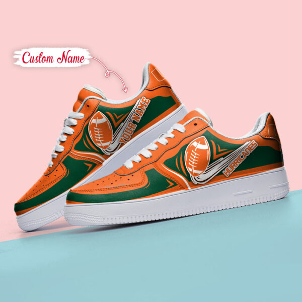 Tubopro Miami Hurricanes NCAA Air Low-Top Sneakers Shoes For Men And Women - Image 4