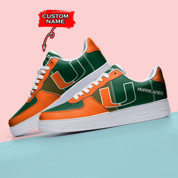 Tubopro Miami Hurricanes NCAA Air Low-Top Sneakers Shoes For Men And Women - Image 3