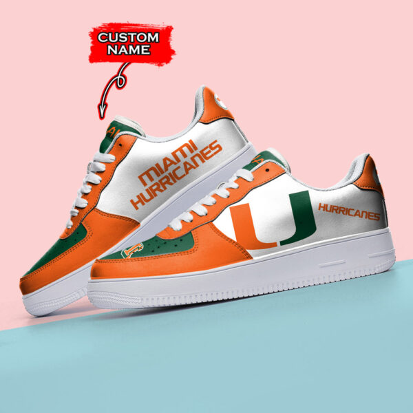 Tubopro Miami Hurricanes NCAA Air Low-Top Sneakers Shoes For Men And Women - Image 3