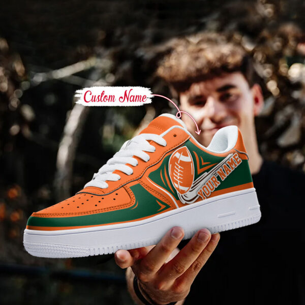 Tubopro Miami Hurricanes NCAA Air Low-Top Sneakers Shoes For Men And Women