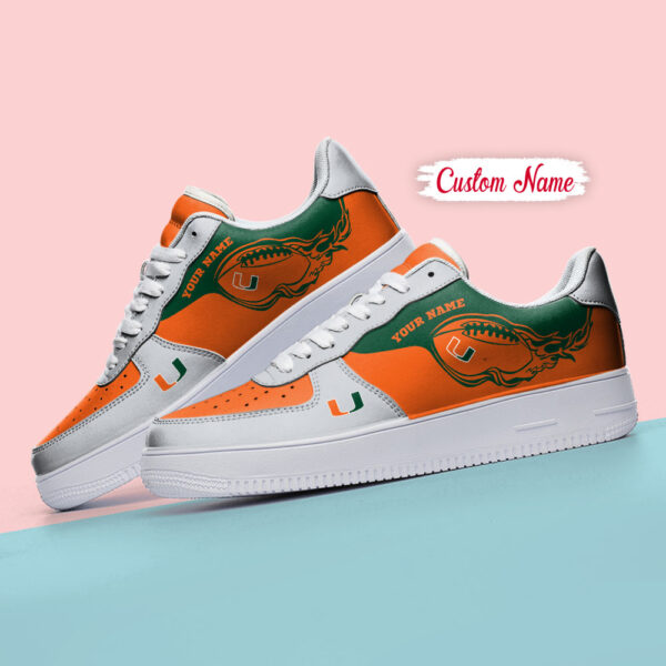 Tubopro Miami Hurricanes NCAA Air Low-Top Sneakers Shoes For Men And Women - Image 4