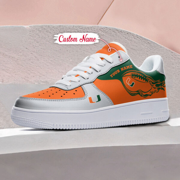 Tubopro Miami Hurricanes NCAA Air Low-Top Sneakers Shoes For Men And Women - Image 3