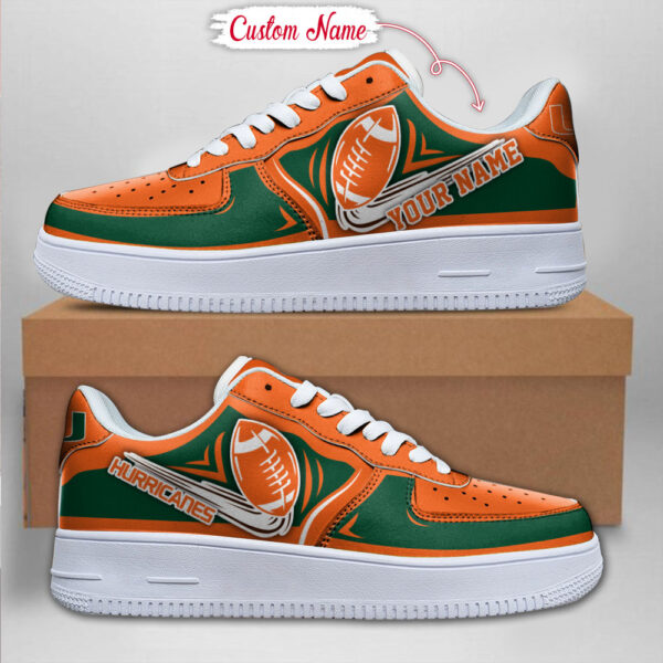 Tubopro Miami Hurricanes NCAA Air Low-Top Sneakers Shoes For Men And Women - Image 2