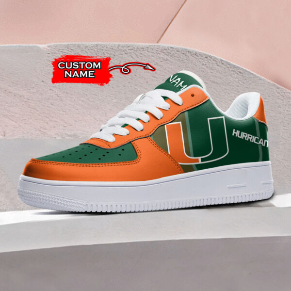 Tubopro Miami Hurricanes NCAA Air Low-Top Sneakers Shoes For Men And Women - Image 2