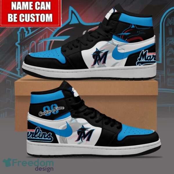 Tubopro Miami Marlins AJ1 High Sneakers Shoes For Men And Women