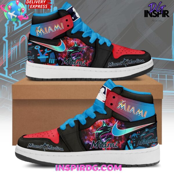 Tubopro Miami Marlins AJ1 High Sneakers Shoes For Men And Women
