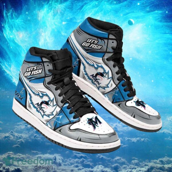 Tubopro Miami Marlins AJ1 High Sneakers Shoes For Men And Women