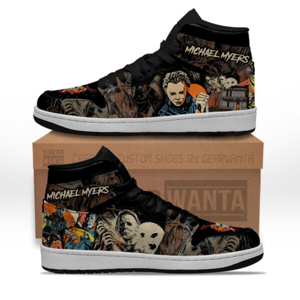 Tubopro Michael Myers AJ1 High Sneakers Shoes For Men And Women
