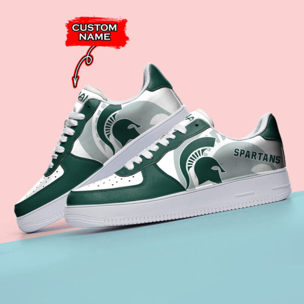 Tubopro Michigan State Spartans NCAA Air Low-Top Sneakers Shoes For Men And Women - Image 3