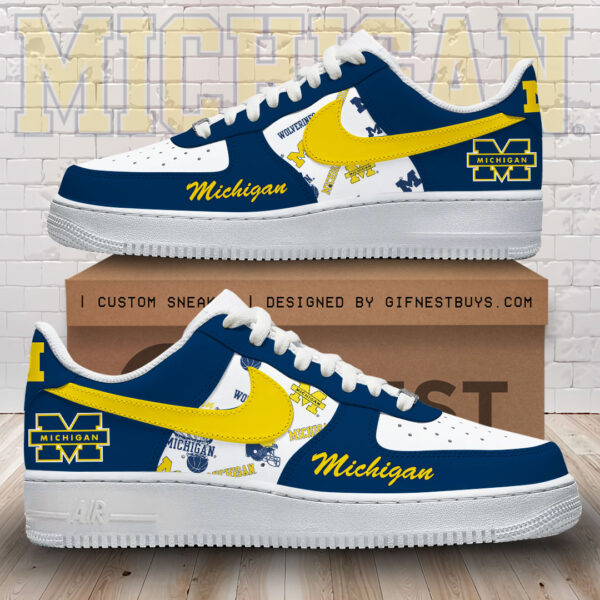 Tubopro Michigan Wolverines Air Low-Top Sneakers Shoes For Men And Women
