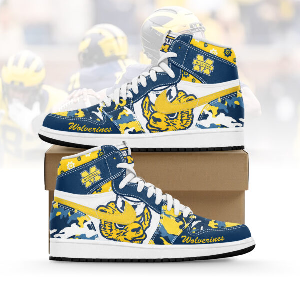Tubopro Michigan Wolverines AJ1 High Sneakers Shoes For Men And Women