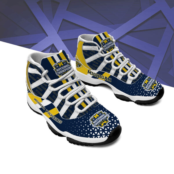 Tubopro Michigan Wolverines AJ11 Sneakers Shoes For Men And Women - Image 6