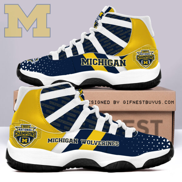 Tubopro Michigan Wolverines AJ11 Sneakers Shoes For Men And Women - Image 2