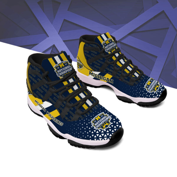 Tubopro Michigan Wolverines AJ11 Sneakers Shoes For Men And Women - Image 4