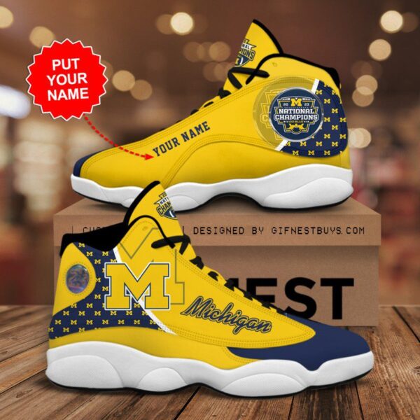 Tubopro Michigan Wolverines AJ13 Sneakers Shoes For Men And Women - Image 3