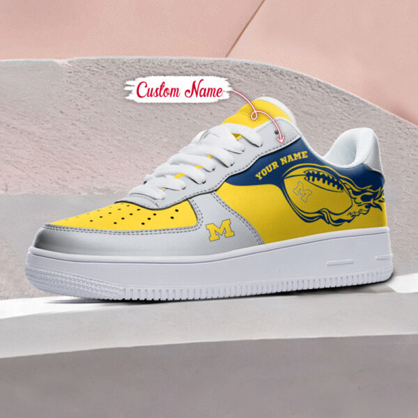 Tubopro Michigan Wolverines NCAA Air Low-Top Sneakers Shoes For Men And Women - Image 3