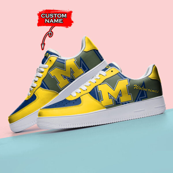 Tubopro Michigan Wolverines NCAA Air Low-Top Sneakers Shoes For Men And Women - Image 3