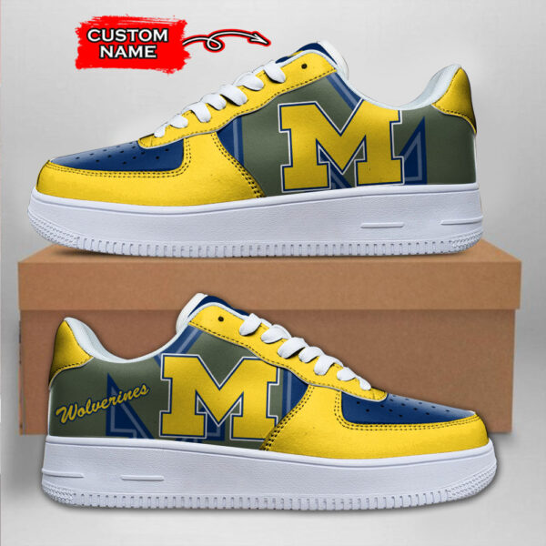 Tubopro Michigan Wolverines NCAA Air Low-Top Sneakers Shoes For Men And Women