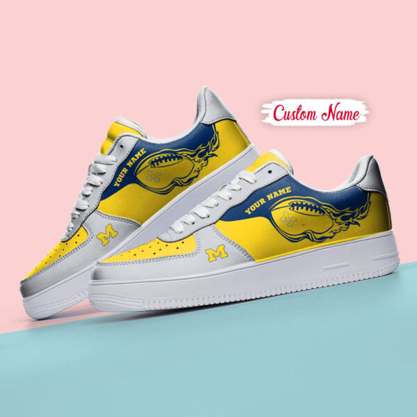 Tubopro Michigan Wolverines NCAA Air Low-Top Sneakers Shoes For Men And Women - Image 4