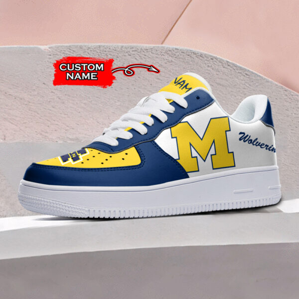 Tubopro Michigan Wolverines NCAA Air Low-Top Sneakers Shoes For Men And Women - Image 2