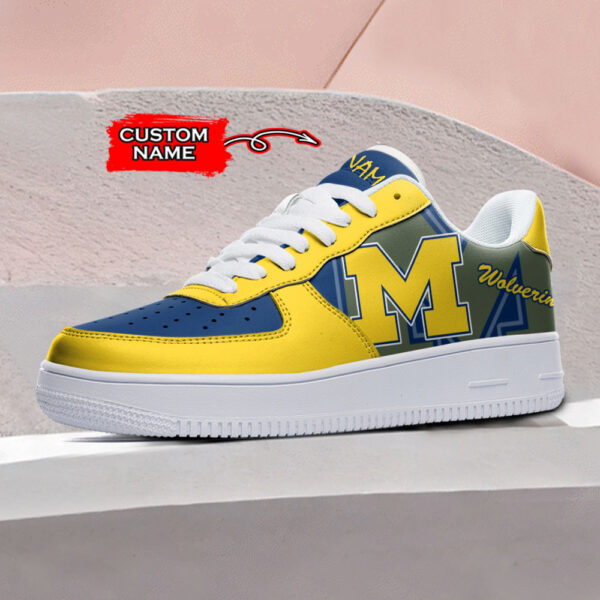 Tubopro Michigan Wolverines NCAA Air Low-Top Sneakers Shoes For Men And Women - Image 2
