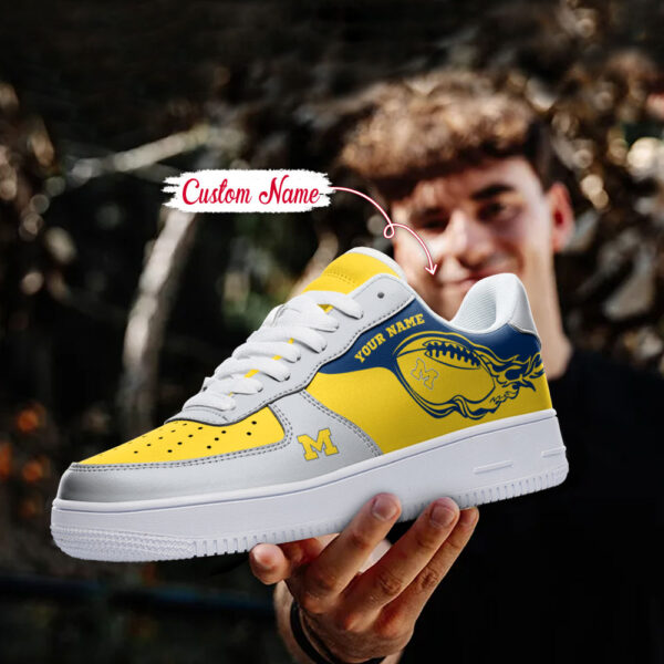 Tubopro Michigan Wolverines NCAA Air Low-Top Sneakers Shoes For Men And Women