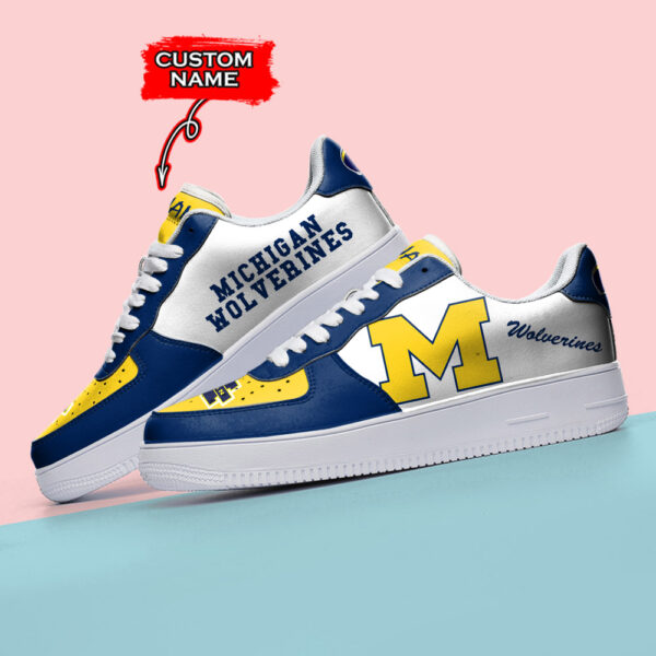 Tubopro Michigan Wolverines NCAA Air Low-Top Sneakers Shoes For Men And Women - Image 3
