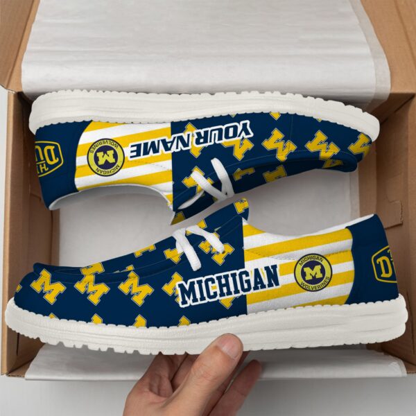 Tubopro Michigan Wolverines Personalized Hey Dude Shoes For Men And Women