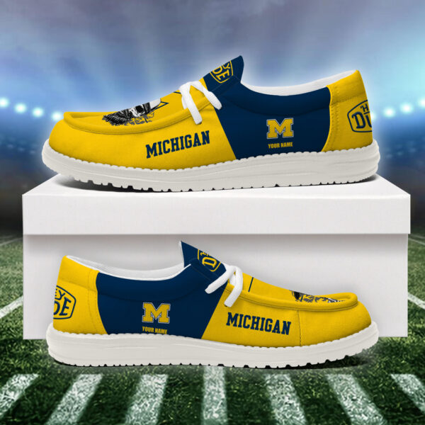 Tubopro Michigan Wolverines Personalized Hey Dude Shoes For Men And Women - Image 4