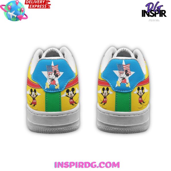 Tubopro Mickey Mouse USA Olympic Paris Air Low-Top Sneakers Shoes For Men And Women - Image 3
