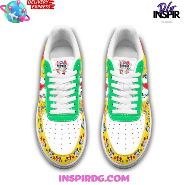 Tubopro Mickey Mouse USA Olympic Paris Air Low-Top Sneakers Shoes For Men And Women - Image 2