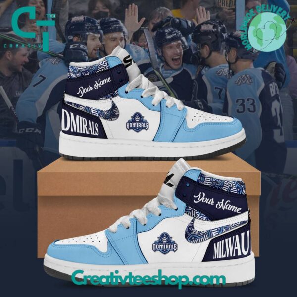 Tubopro Milwaukee Admirals AJ1 High Sneakers Shoes For Men And Women
