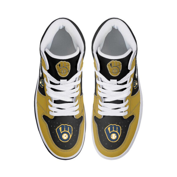 Tubopro Milwaukee Brewers AJ1 High Sneakers Shoes For Men And Women - Image 3