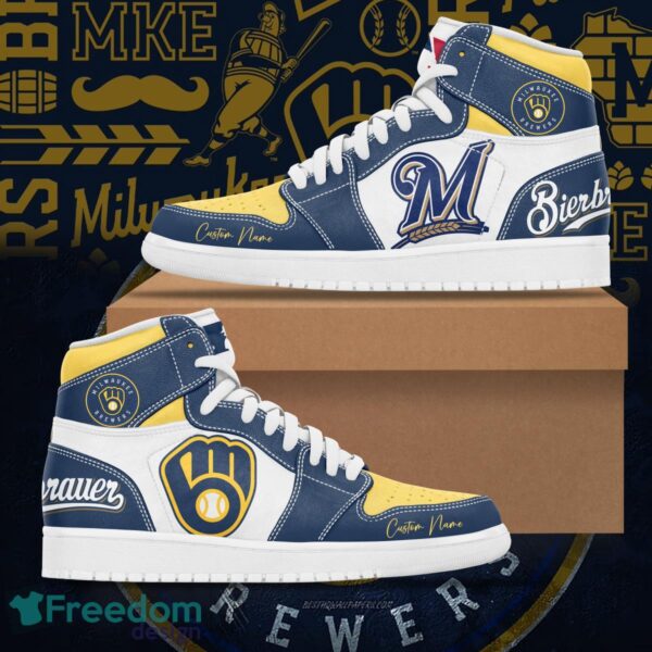 Tubopro Milwaukee Brewers AJ1 High Sneakers Shoes For Men And Women