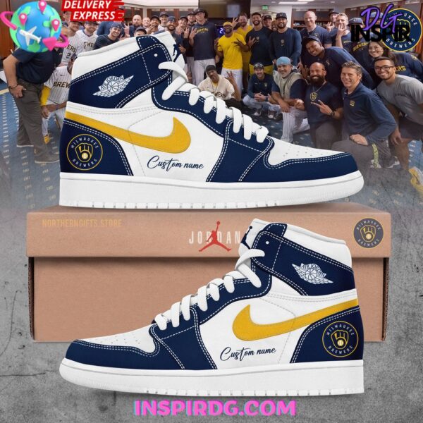 Tubopro Milwaukee Brewers AJ1 High Sneakers Shoes For Men And Women