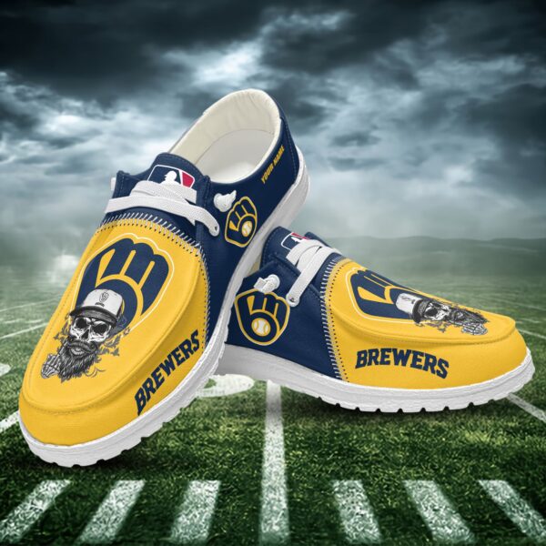 Tubopro Milwaukee Brewers Personalized Hey Dude Shoes For Men And Women