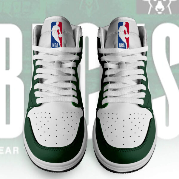 Tubopro Milwaukee Bucks AJ1 High Sneakers Shoes For Men And Women - Image 2