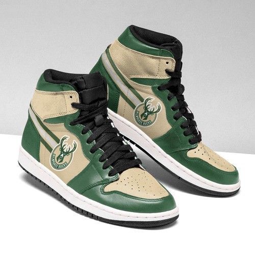 Tubopro Milwaukee Bucks NBA AJ1 High Sneakers Shoes For Men And Women