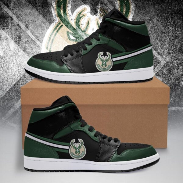 Tubopro Milwaukee Bucks NBA AJ1 High Sneakers Shoes For Men And Women