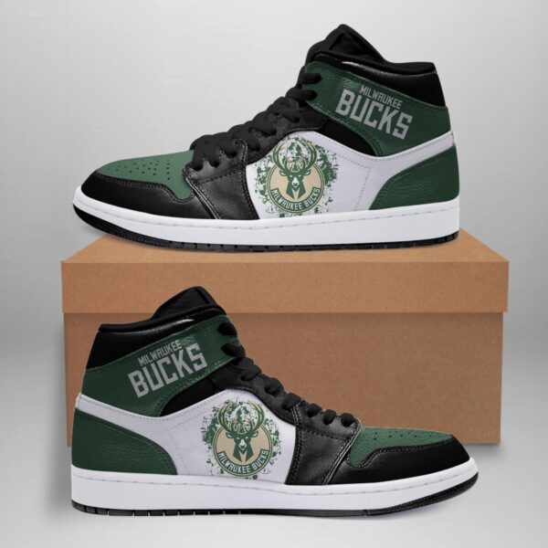 Tubopro Milwaukee Bucks NBA AJ1 High Sneakers Shoes For Men And Women